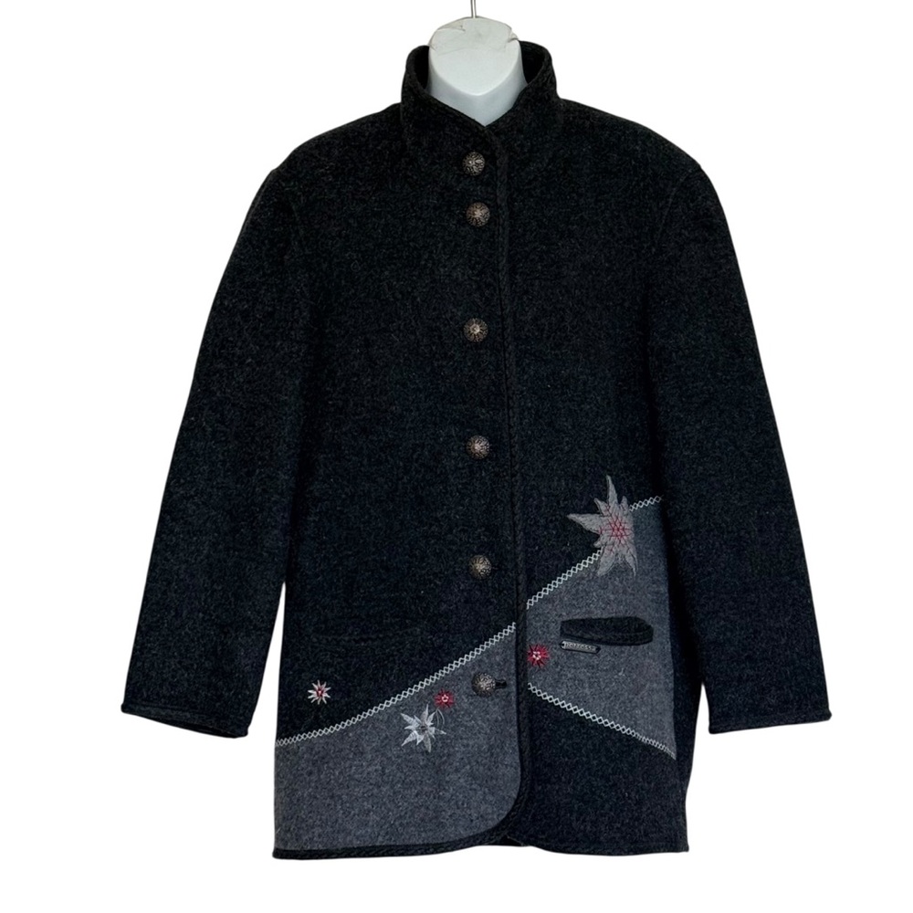 Vintage Petressa German Trachten Wool Alpaca Blend Jacket Size 10